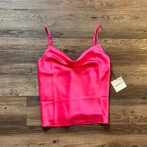 Superdown pink tank blouse